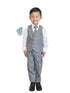Stylish Slim Fit 5 Pieces Jacket Vest Pants Suit for Boys, Sizes 2T-7 - SophiasStyle.com